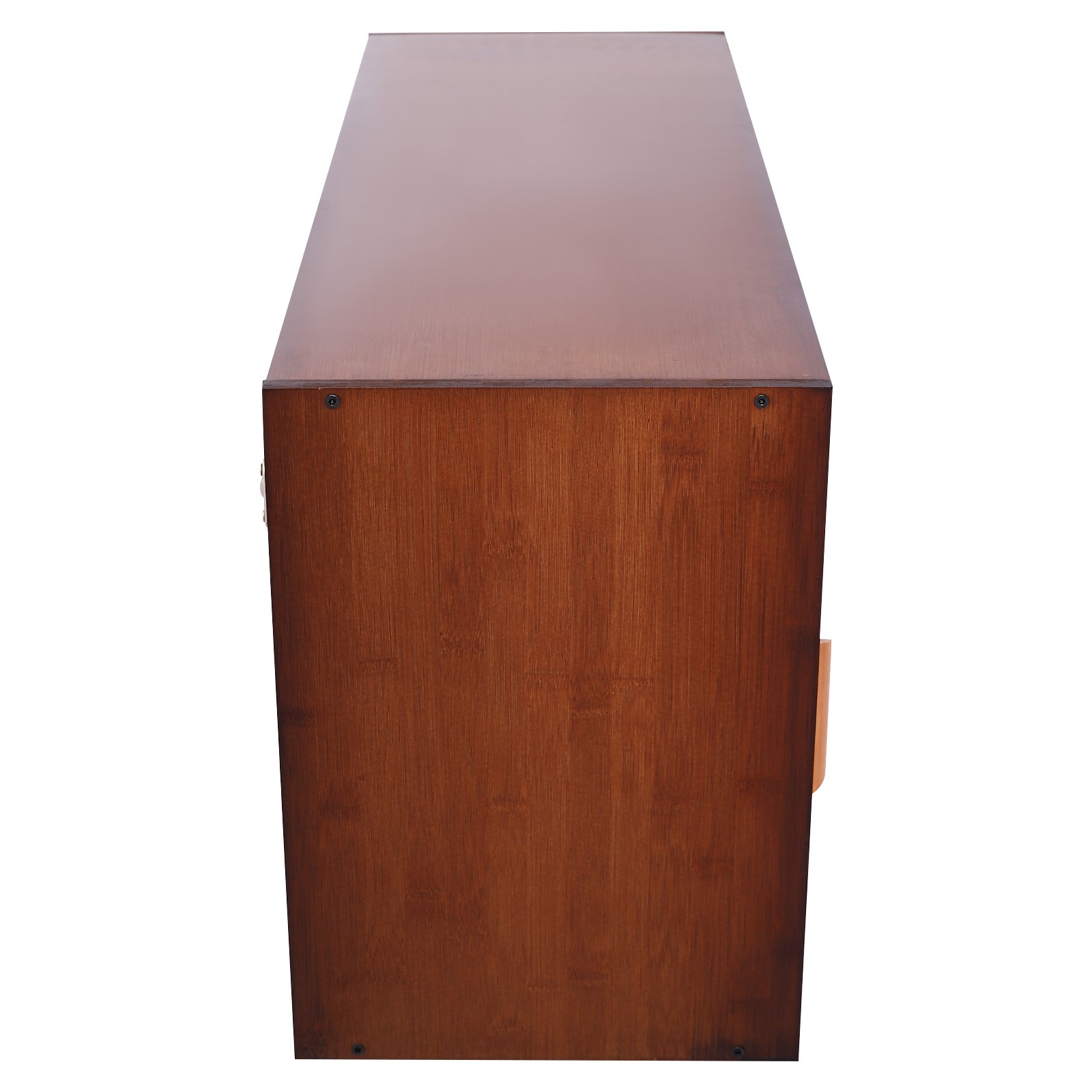 2 Tier Modern Walnut Cupboard, Plate/Cup Storage Cabinet, Kitchen Pantry Cabinet