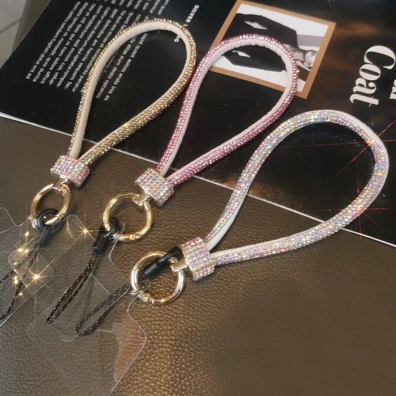 Luxury Rhinestone Phone Strap Bracelet Diamond Pendant Wrist Chain Keychain