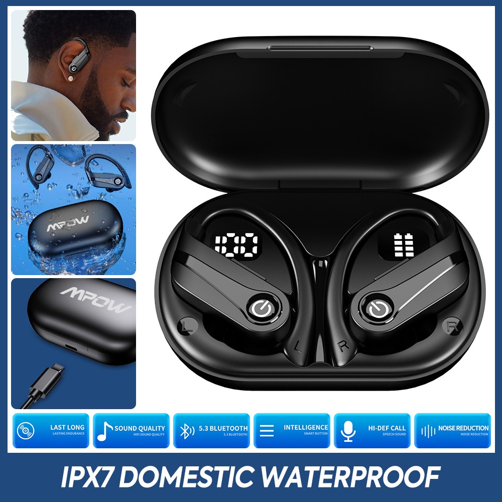 Mpow Wireless Bluetooth Headset TWS Earphones Earbud Stereo Headphone Waterproof