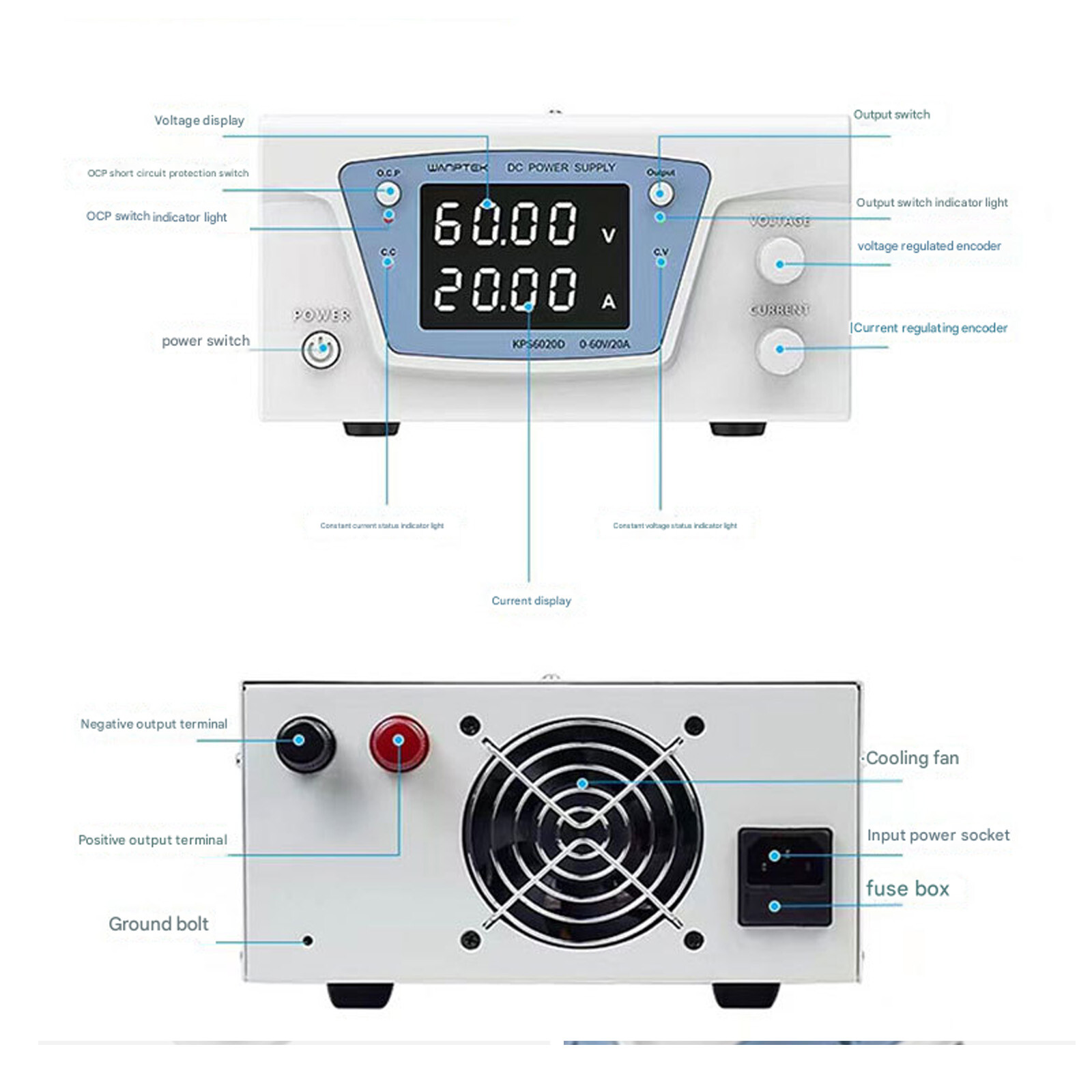 220V 15V 30V 60A 100A Lab Adjustable DC Power Supply Variable Bench Switching