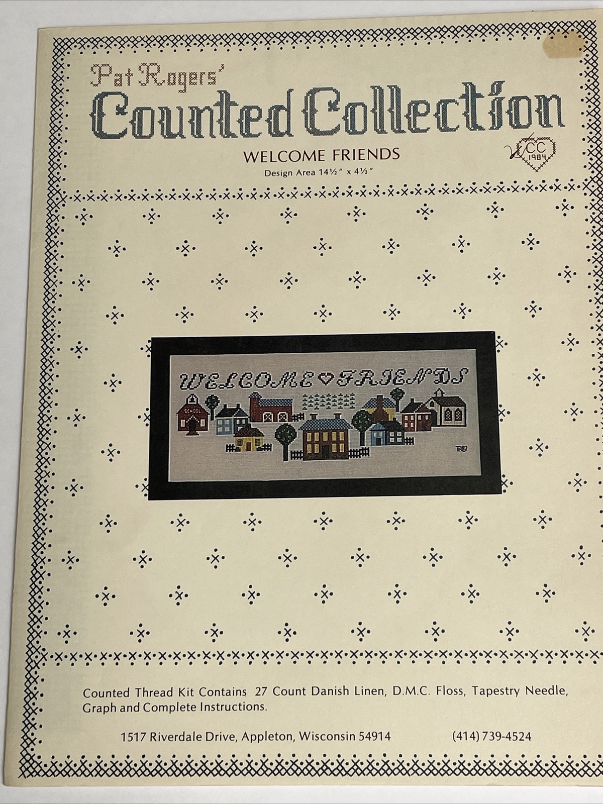 Pat Rogers Welcome Friends Cross Stitch Pattern