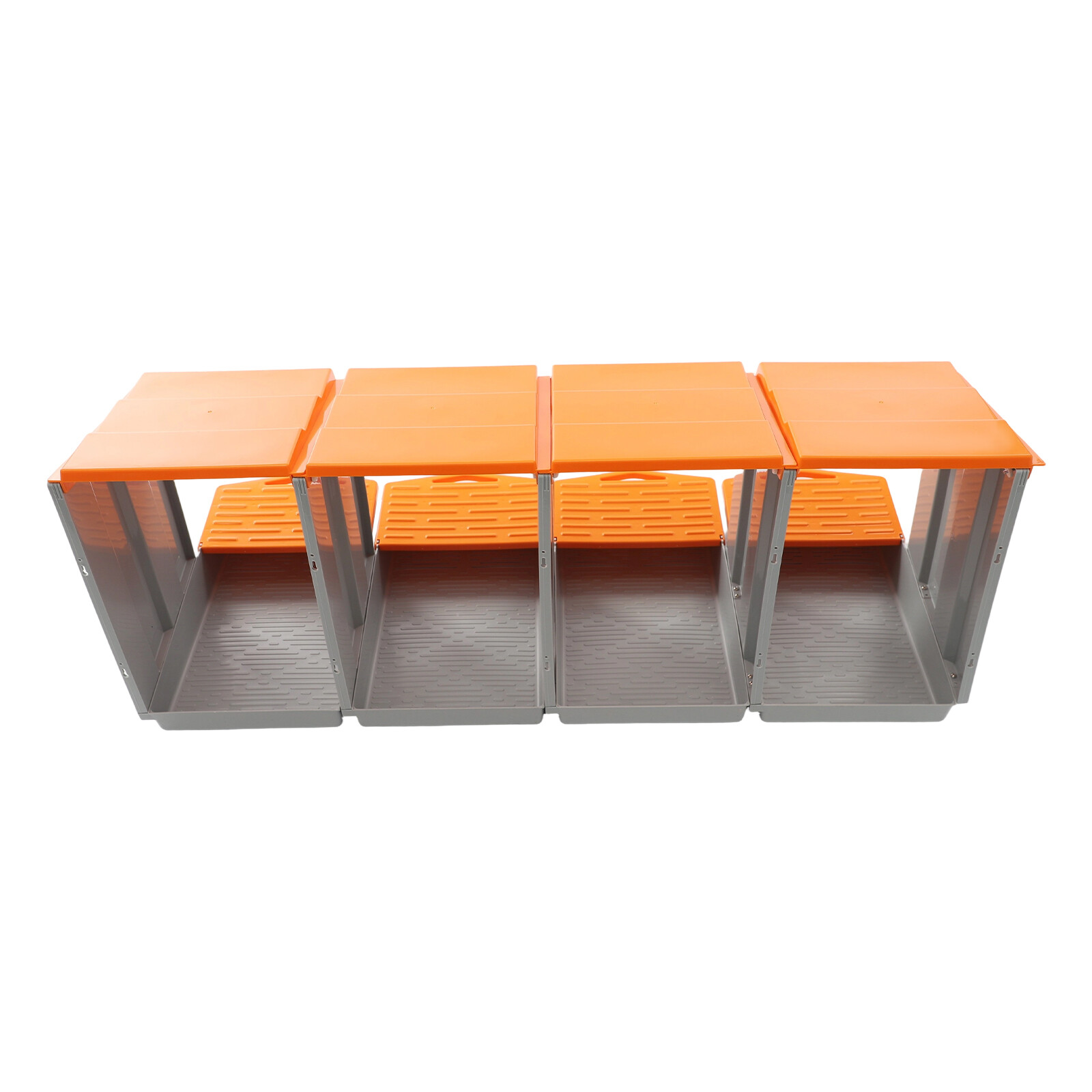Modern 4-Compartment Chicken Nesting Box Freestanding Orange Chicken Nesting Box