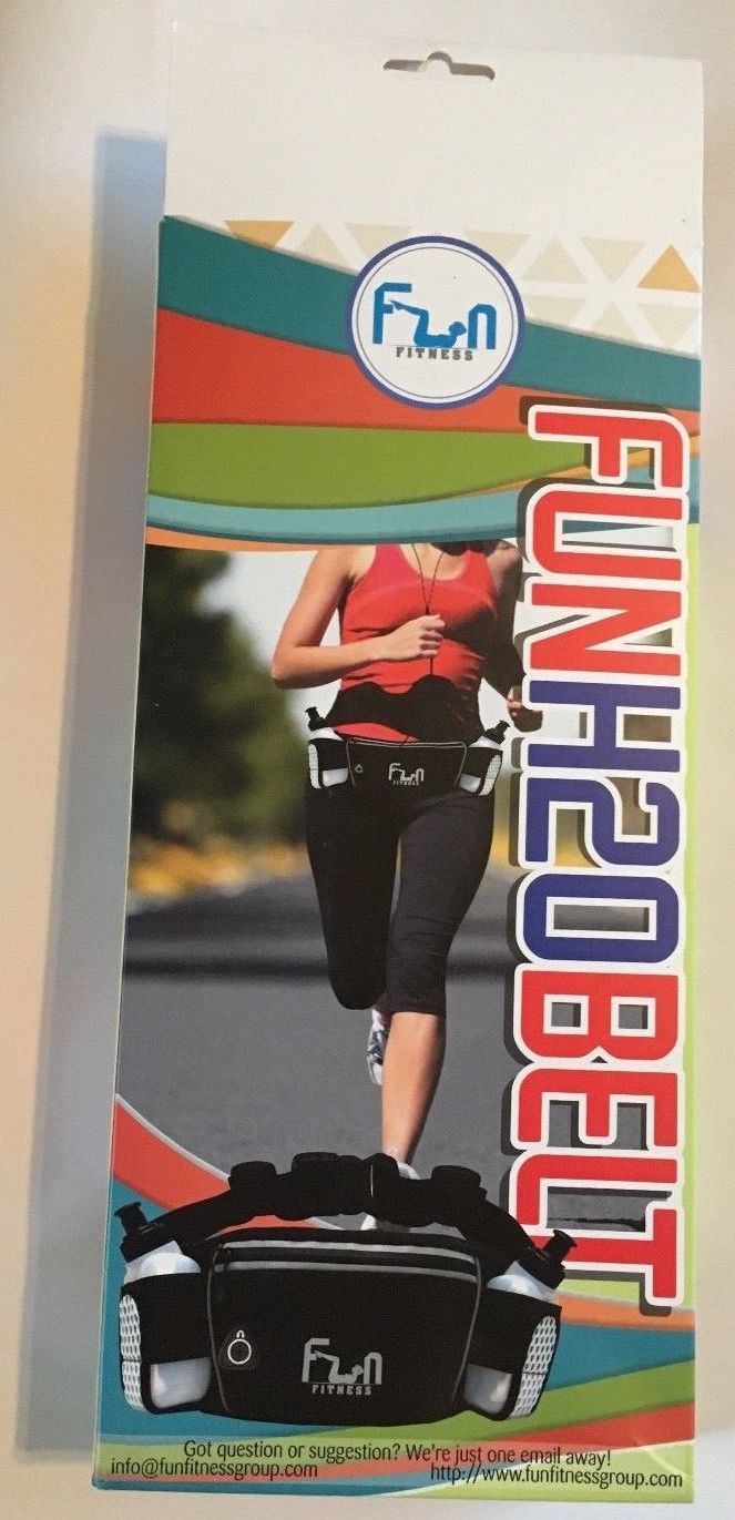 Blue Running Cycling Belt Waist Pack Bag W Water Bottles Sports Phone Pouch