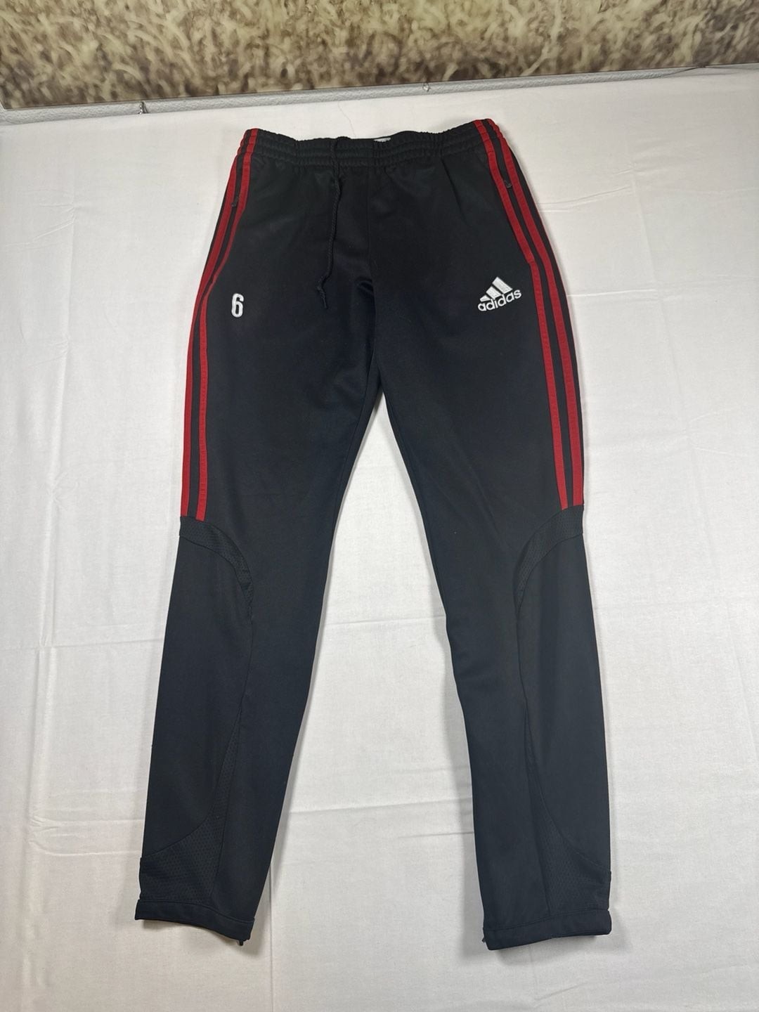 Adidas Clima365 AC Milan Training Soccer Track Pants Black/Red Mens Medium