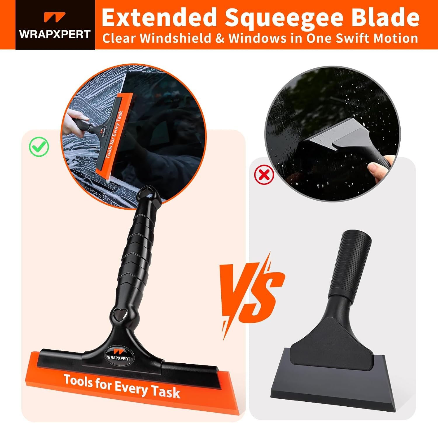 Window Tint Squeegee 8.3-Inch Silicone Squeegee for Car Windows, Window Tint