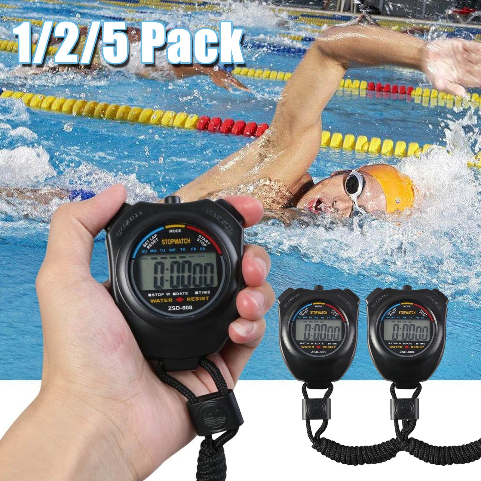 Sport Stopwatch Timer - Multifunctional Digital Stopwatch with Large Display USA
