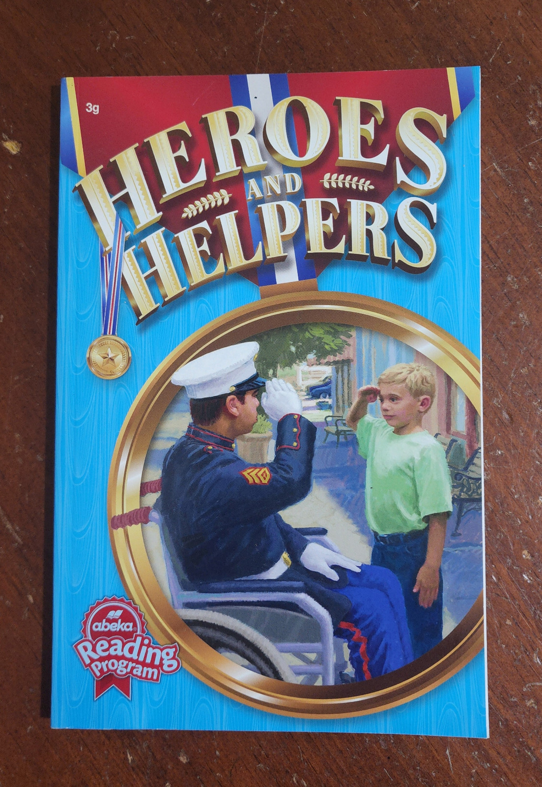 3388-23 * ABEKA, 3RD GRADE READER, HEROES AND HELPERS, BRAND NEW