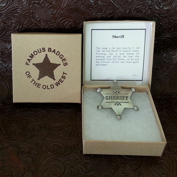 Old Western  REPLICA REPRODUCTION    OF   Sheriff  Badge - Boxed