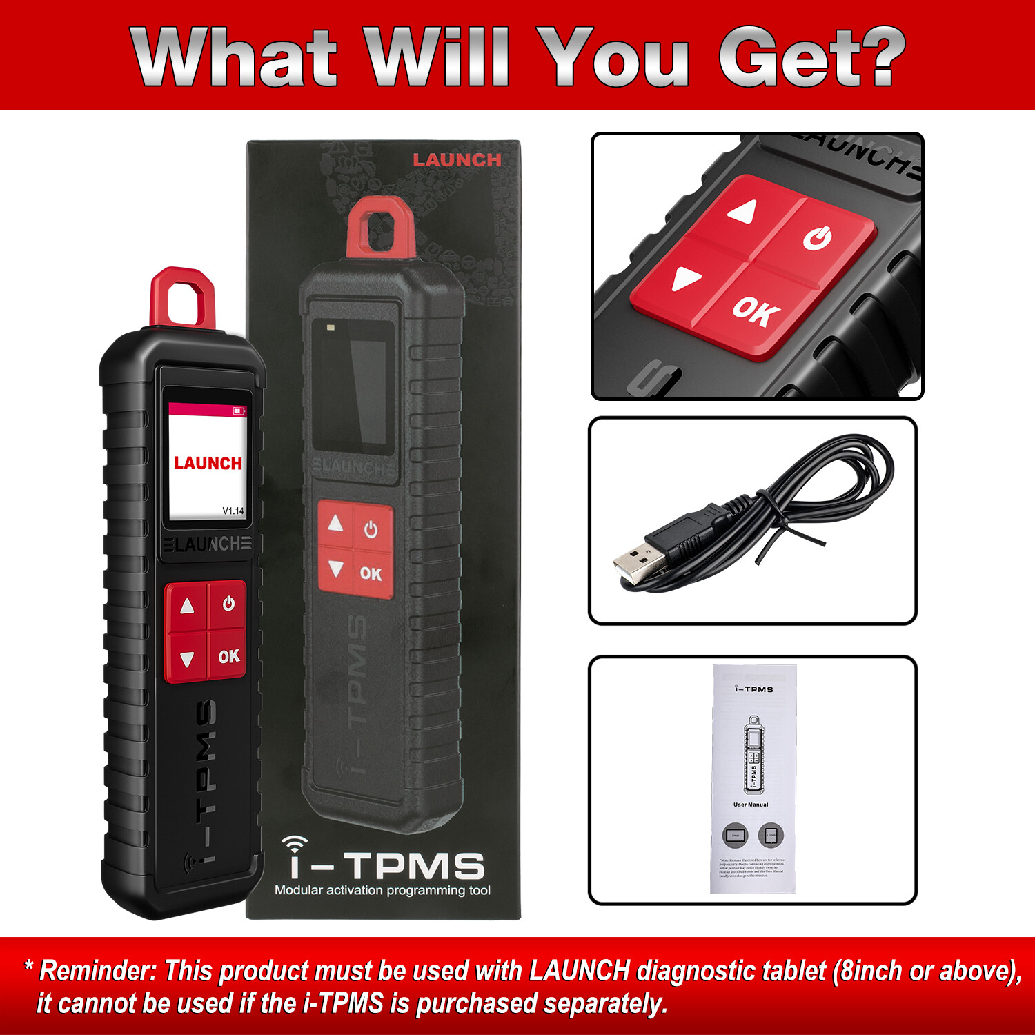 Launch X-431 i-TPMS TPMS Tire Pressure Detector Car Programmer TPMS Sensor Tool