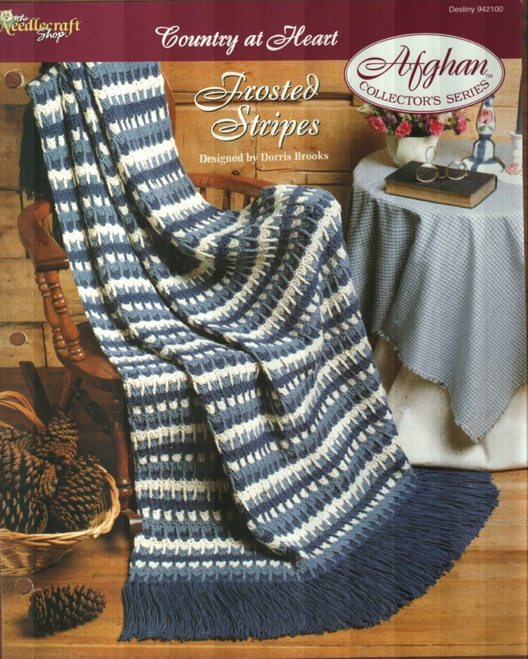 NEW FROSTED STRIPES AFGHAN THE NEEDLECRAFT SHOP CROCHET PATTERN INSTRUCTIONS