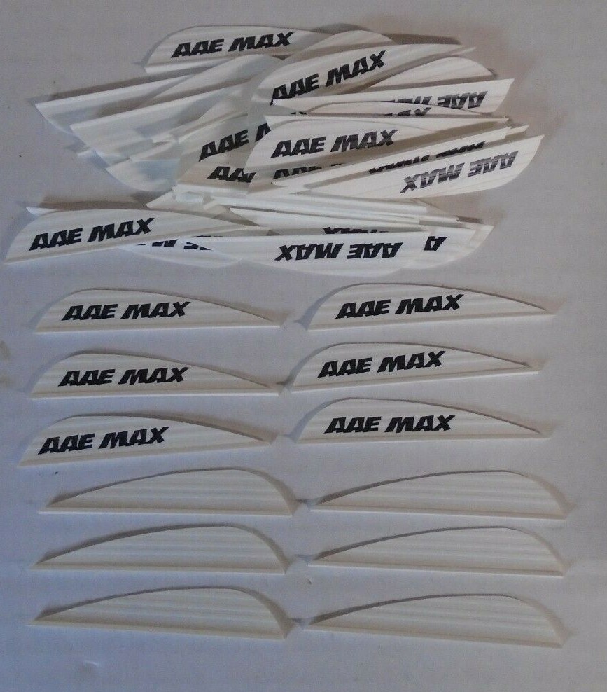 36- AAE Max Stealth 2.7" WHITE Vanes arizona archery equipment arrow fletching