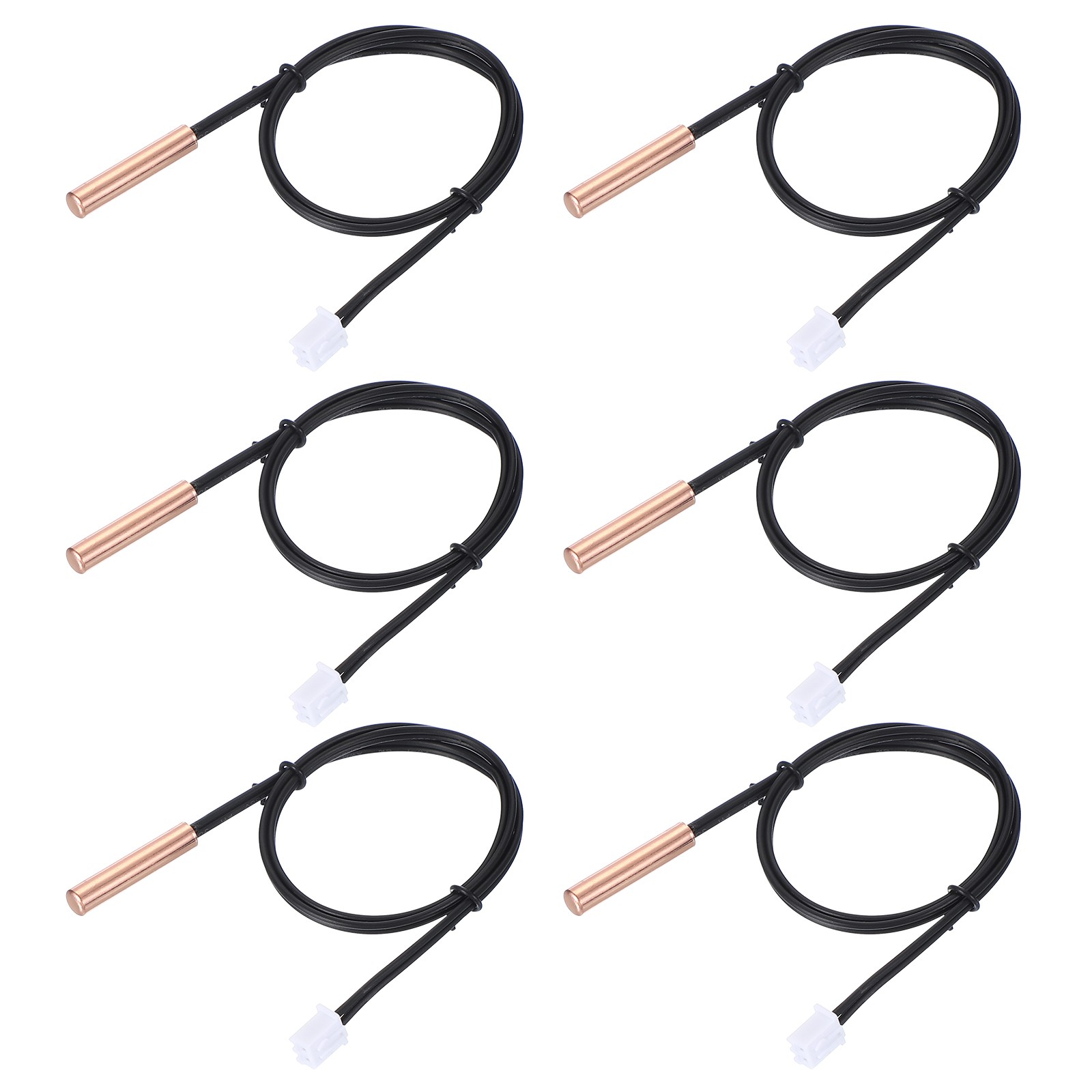 6 Pcs 100K 15.7 Inch 3950 Copper Temperature Sensor Probe for Air Conditioner