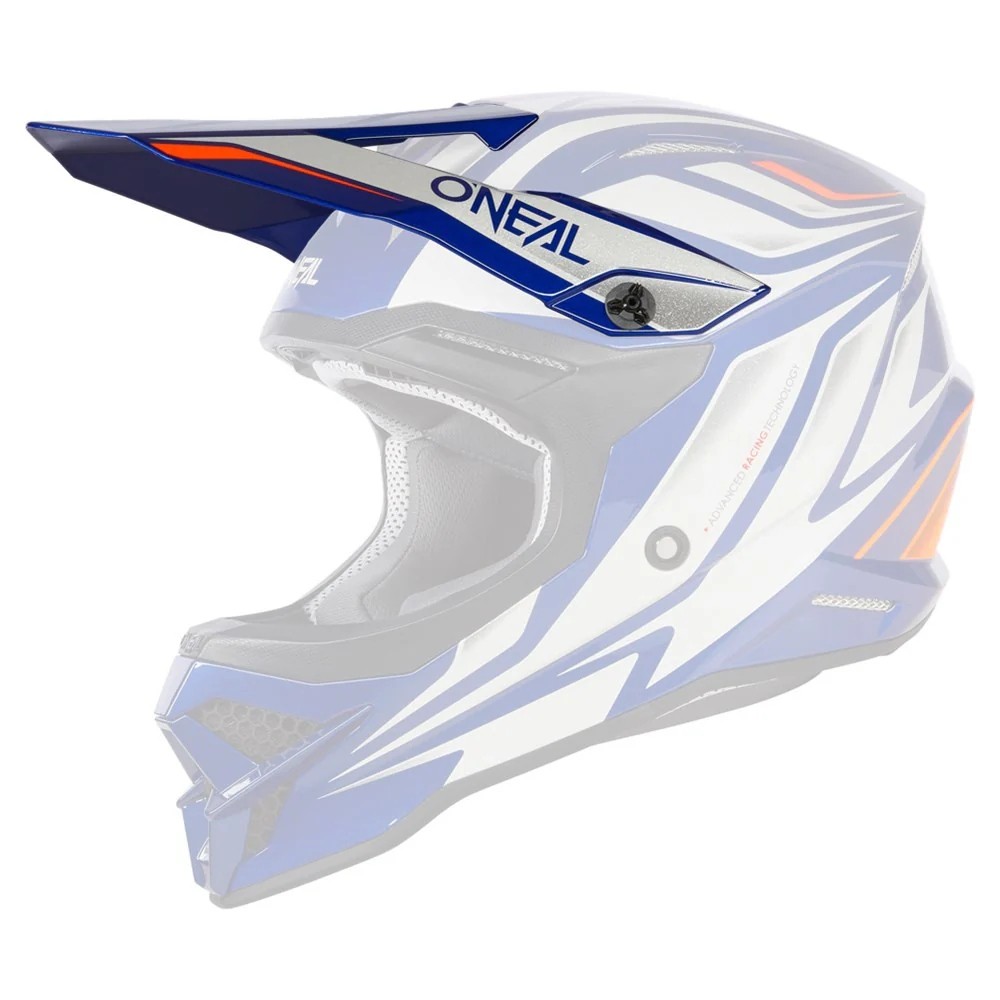 O'Neal 3 SRS Vertical V.23 Helmet Visor/Peak Blue/White