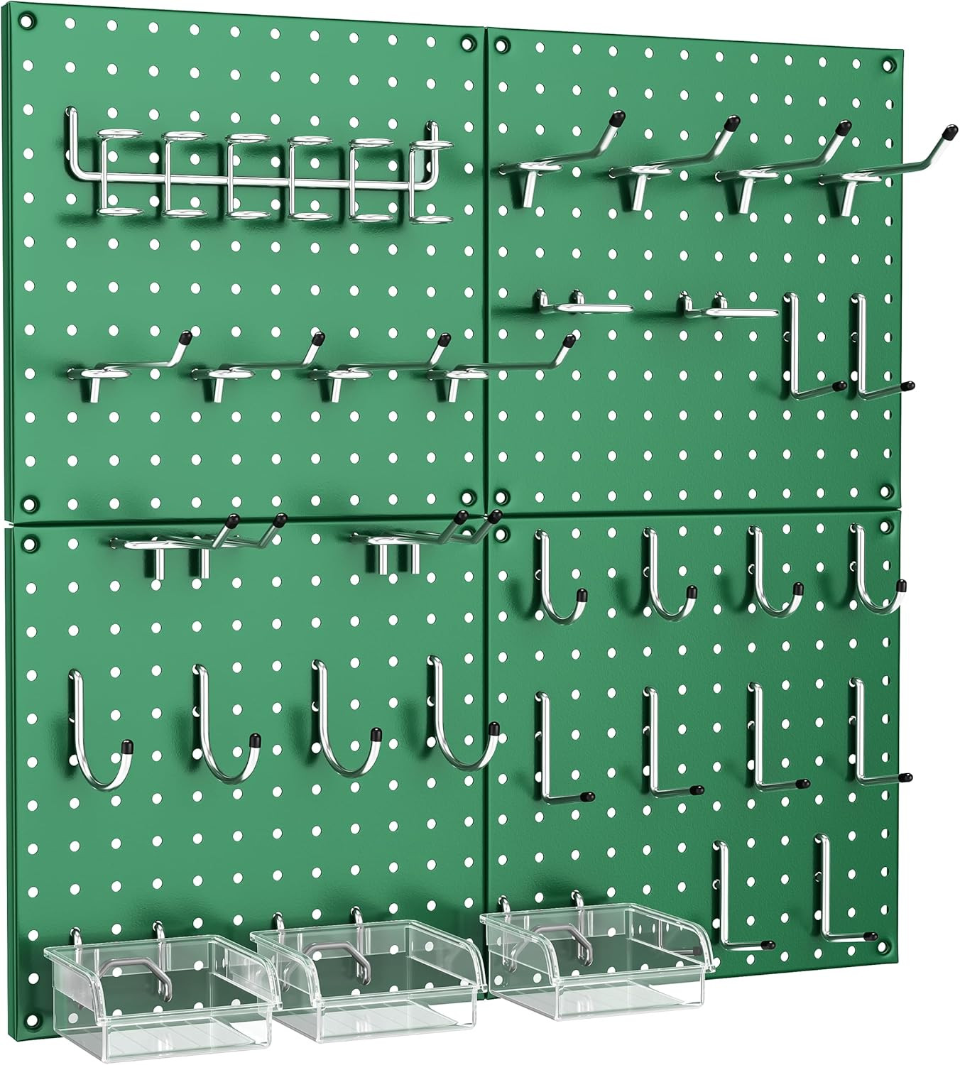 Pegboard, 68PCS Heavy Duty Metal Pegboard with Hooks, Heavy Duty Peg Board for W
