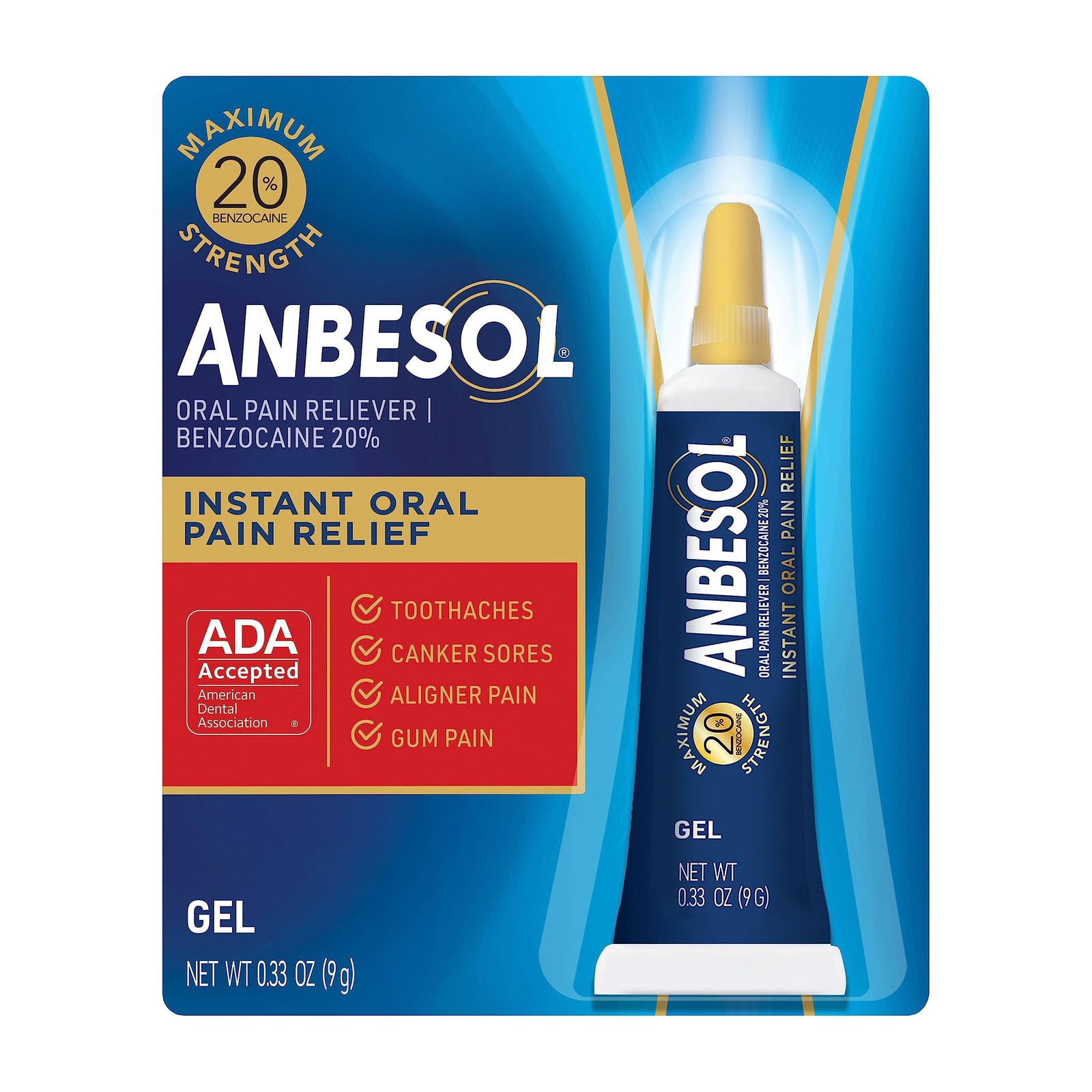 Maximum Strength Oral Pain Relief Gel, Instant Pain Relief For Toothache Pain...