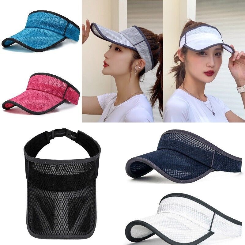 Sun Visor Adjustable Sports Tennis Golf Headband Cap Men Women Travel Hat