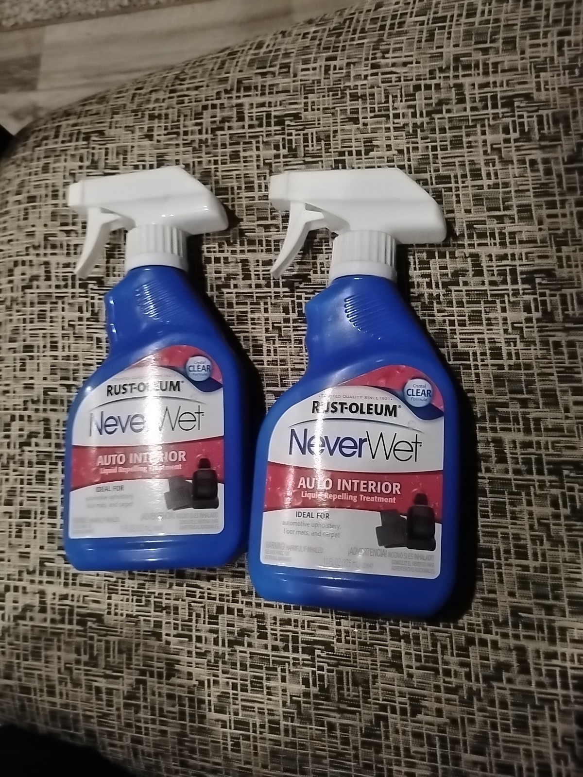 Pair Of Rust-Oleum NeverWet Auto Interior Liquid Repelling Treatment 11 Fl Oz