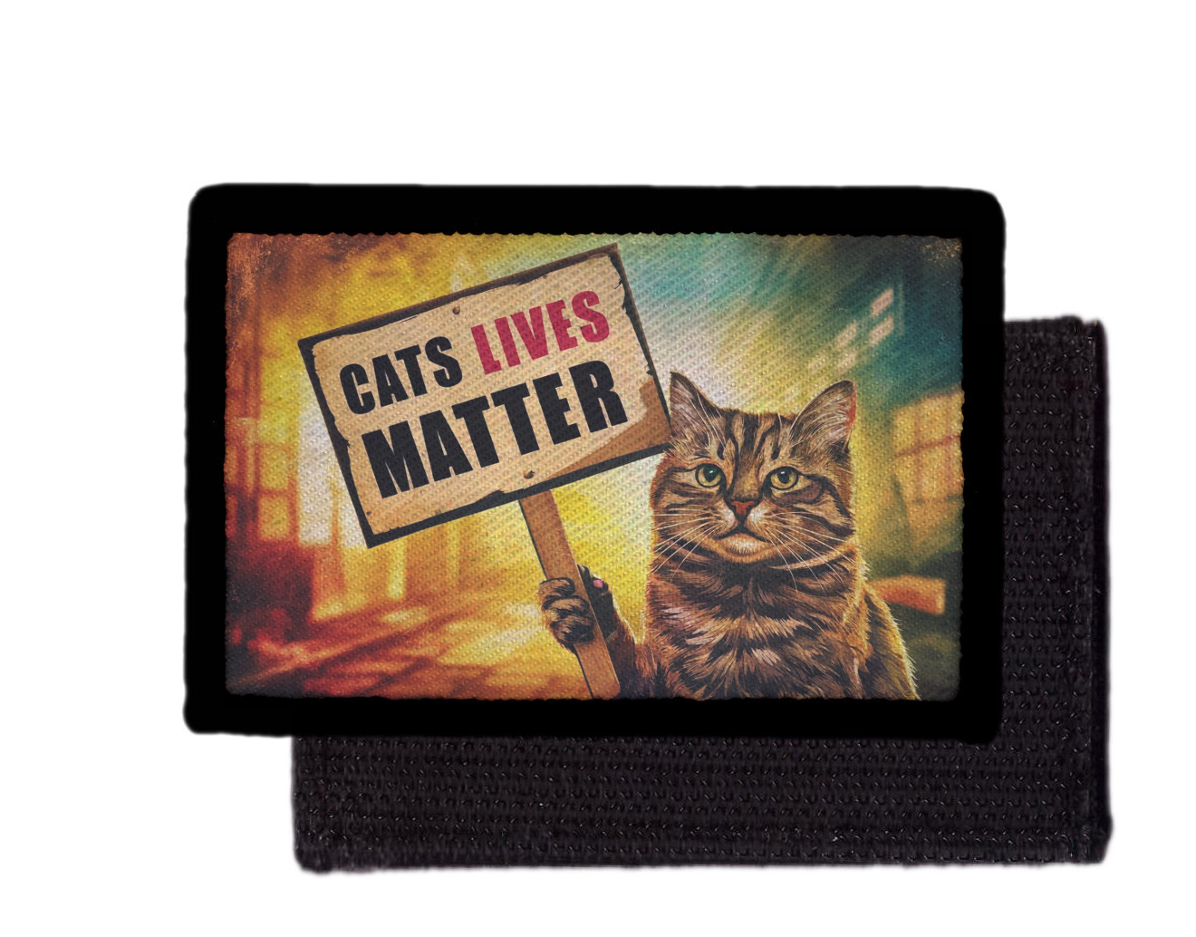 Cat Lives Matter Protestor Animal Lover Funny Patch Morale Hook [sub]