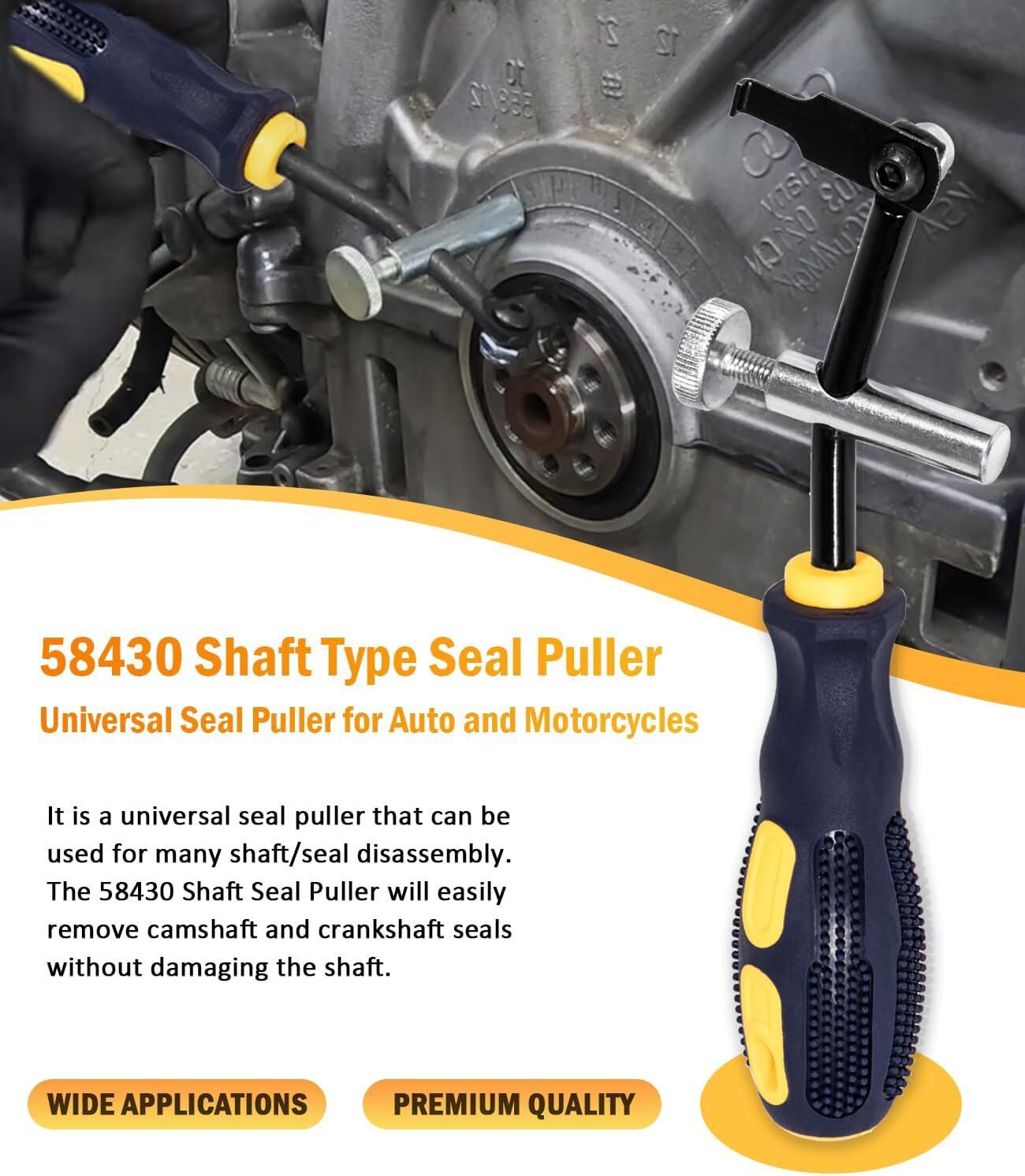 58430 Shaft Type Seal Puller Universal Seal Puller for Most Auto and Motorcycle