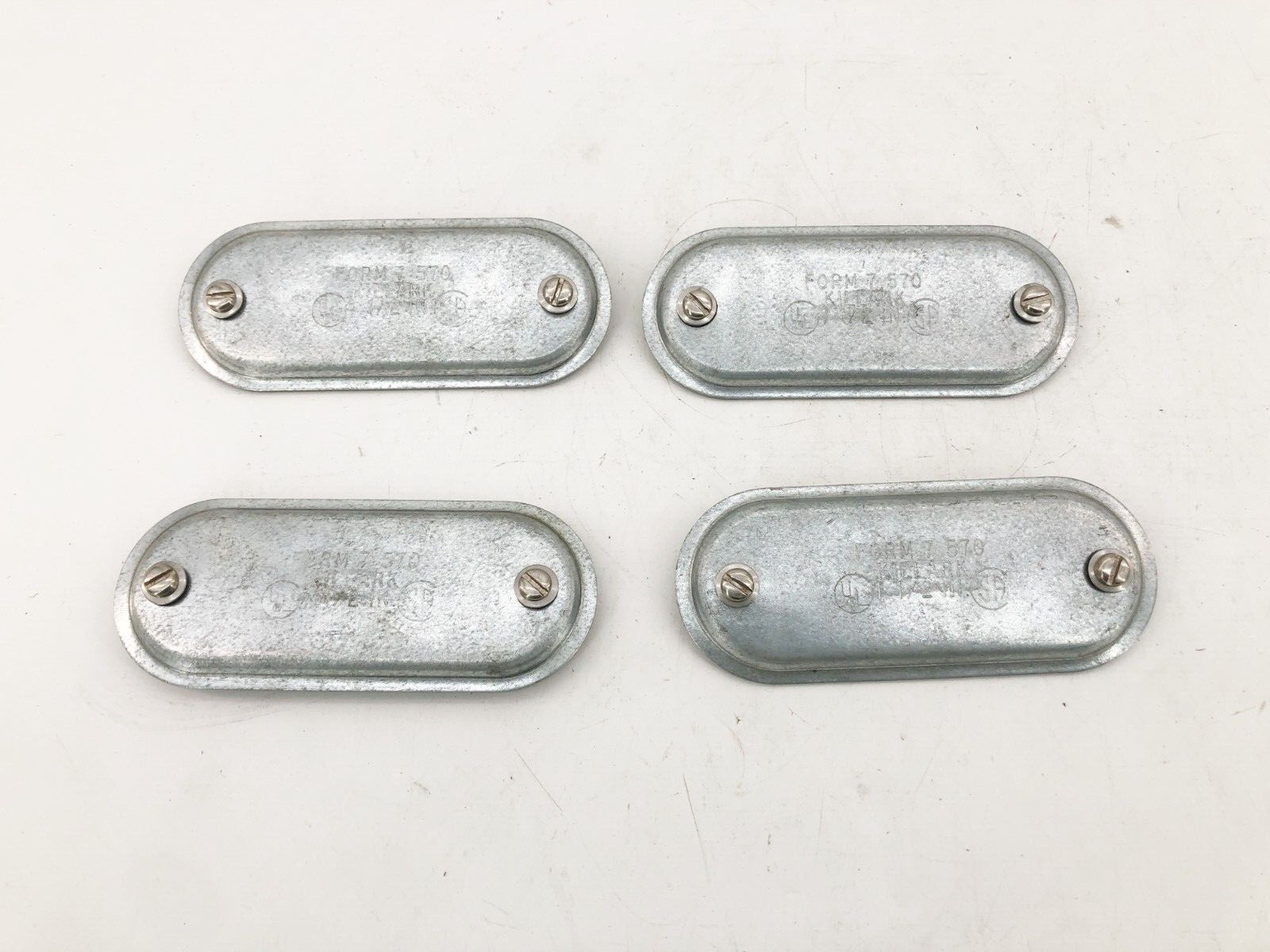 Lot of 4 New Killark 570 Steel Conduit Body Covers 1-1/2" Form 7 - No Gasket