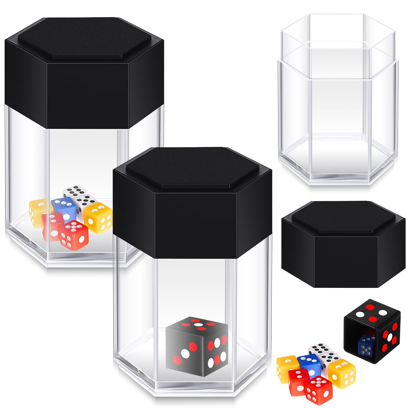 Rotatingpals 2 Sets Bomb Magic Dice Tricks Explode Explosion Compact, Black
