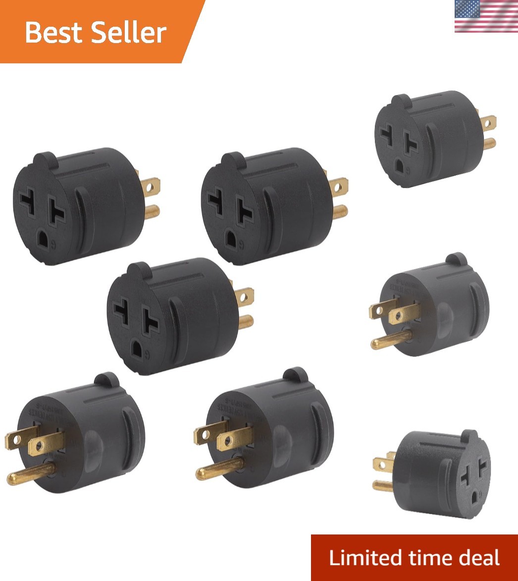 5-Pack NEMA 15P to 20R AC Power Adapter - Reliable Electrical Conversion