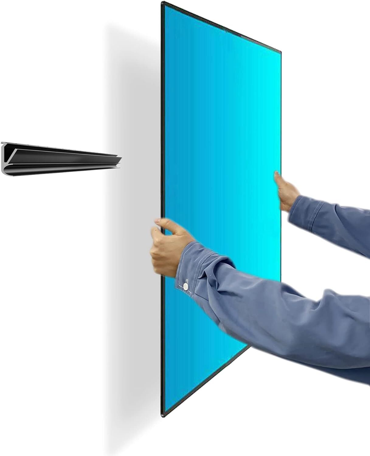 No Stud TV Wall Mount Drywall Studless TV Hanger No Damage No Drill Non Screw...