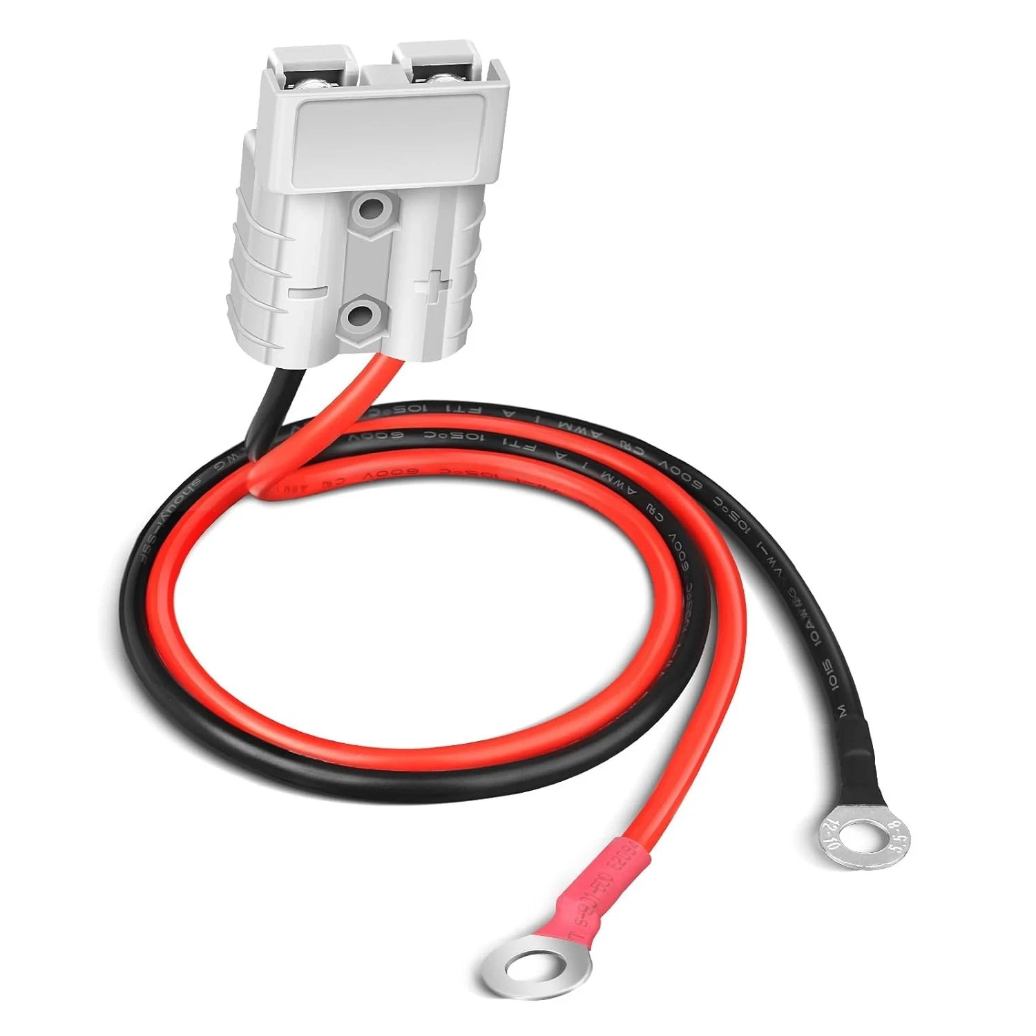 50Amp Anderson Connector to O Ring Terminal Cable 600V 50A Battery Quick Connect