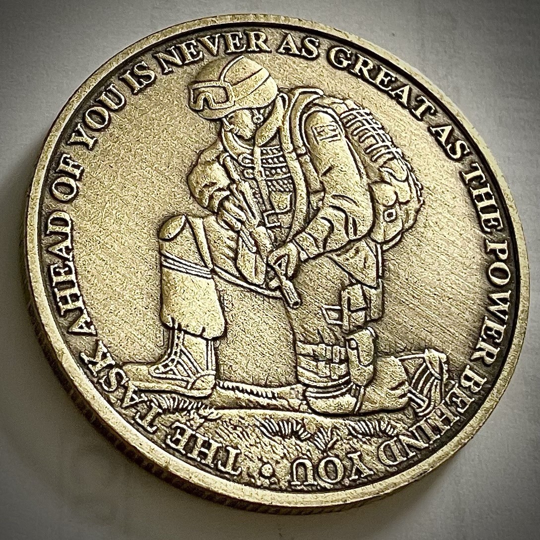 Soldier Strength Challenge Coin- Bronze Color-Ephesians 6:10-12