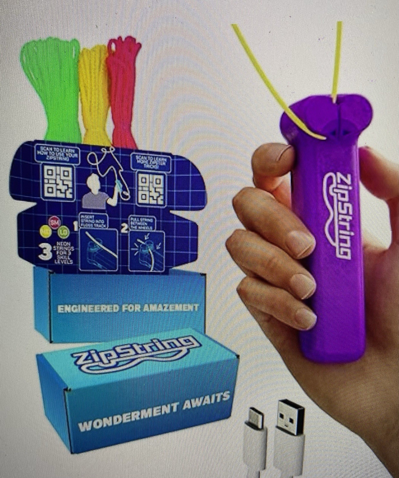 Zipstring Original Compact USB-C Rechargeable String Launcher Purple