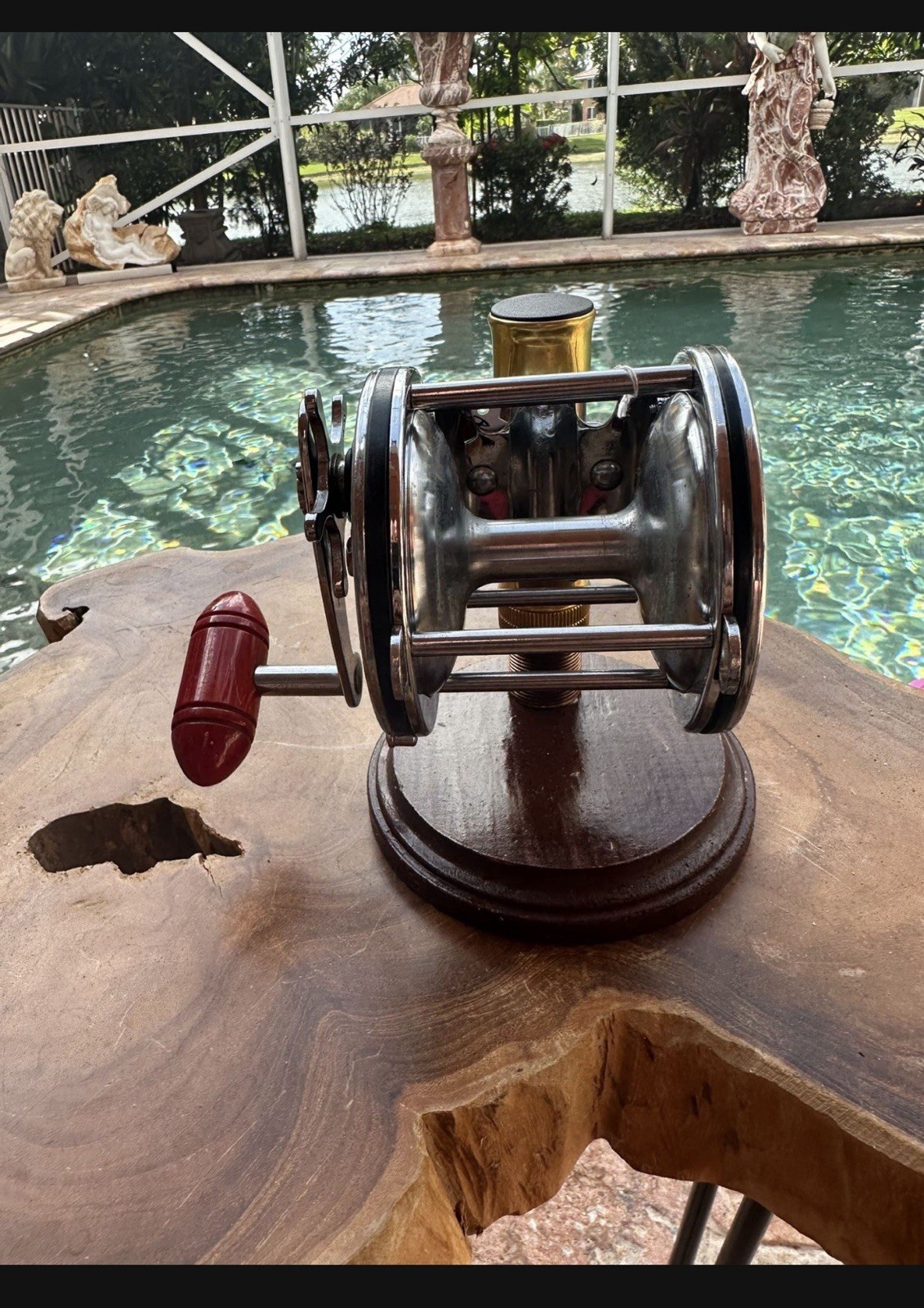 Penn Senator 4/0 Vintage Fishing Reel with Display Stand