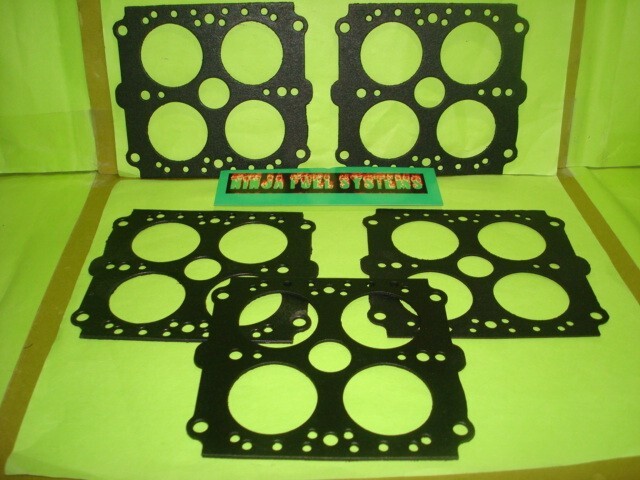 5 PACK OF THROTTLE BODY GASKET FOR HOLLEY 390 450  MAIN BODY TO BASE  1  7/16 A