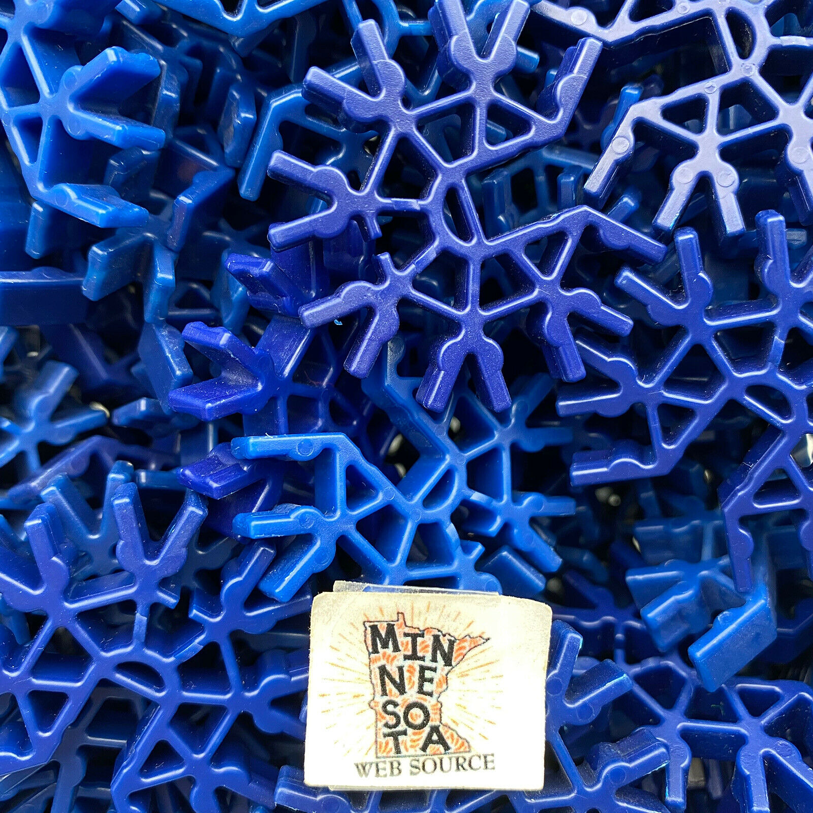 50 Knex Dark Blue Connectors 7 Position 3D - Standard K'nex Parts Lot