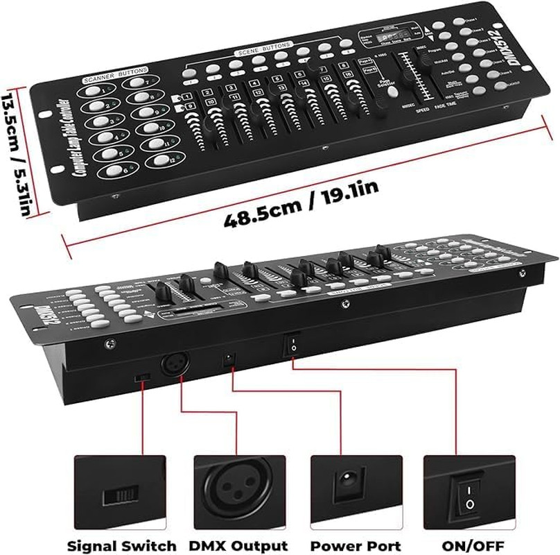Controlador DMX 192 para editar programas