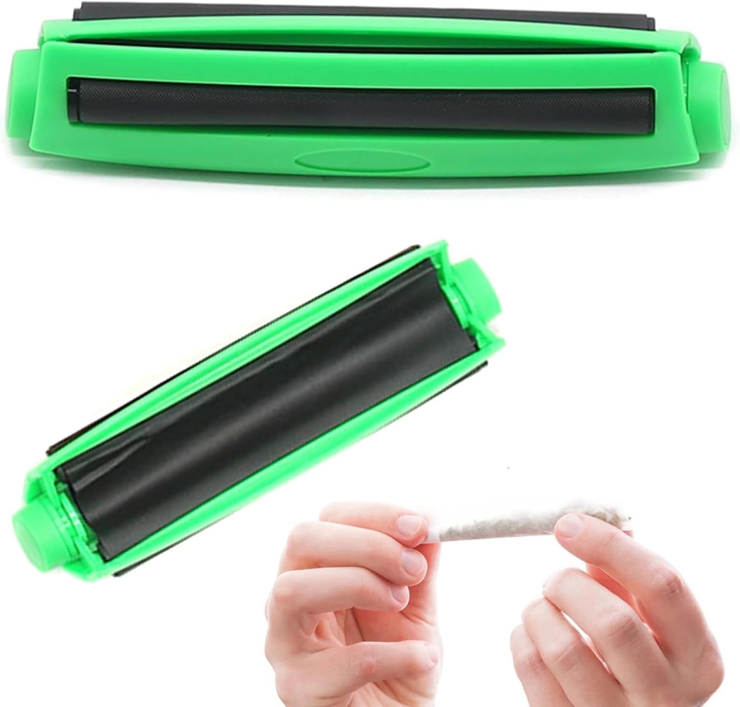 Green 110mm Manual Herbs Roller – Cigarette Rolling Machine Color Green**