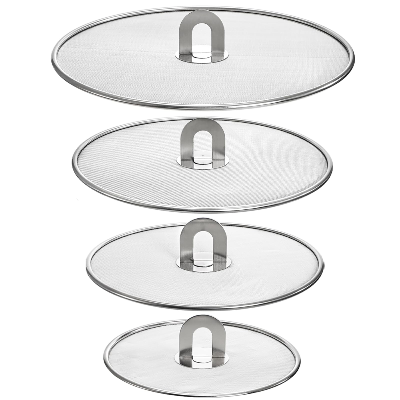 4 Pack Splatter Screen for Frying Pan, 13", 11.5", 10", 8" Stainless Steel Greas