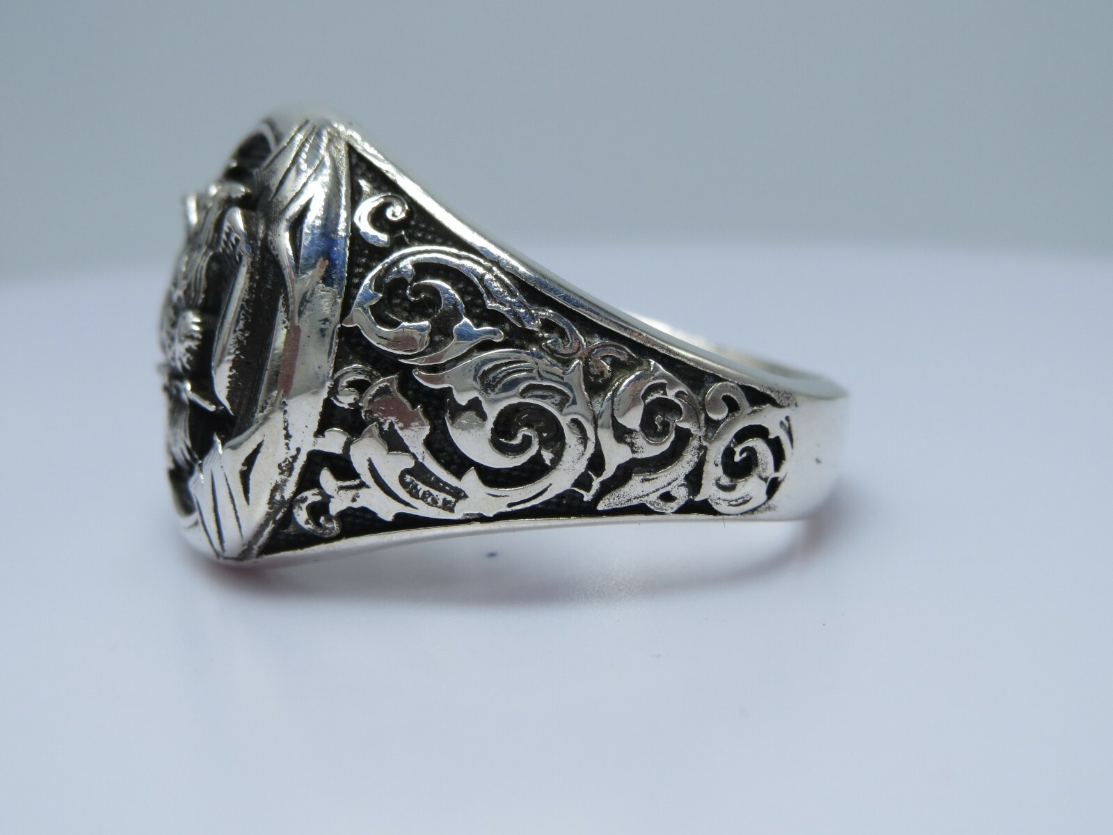 SILVER 925 , RING ,MASONIC , Freemasonry RING , US size 9.5