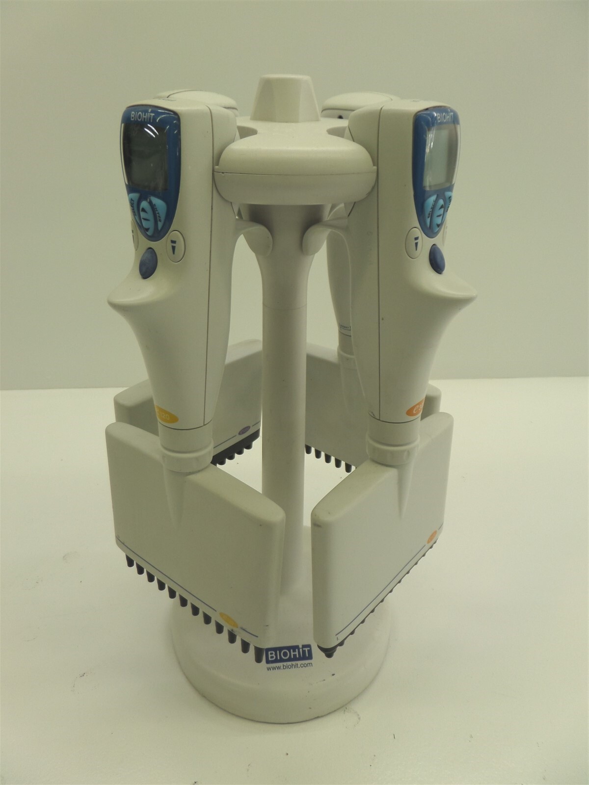 Lot - BioHit eLine 12-Channel Electronic Pipette w/ Stand - e120 e300 e1200