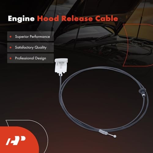 Front Hood Latch Release Cable with Handle Compatible with Toyota 2003-2008