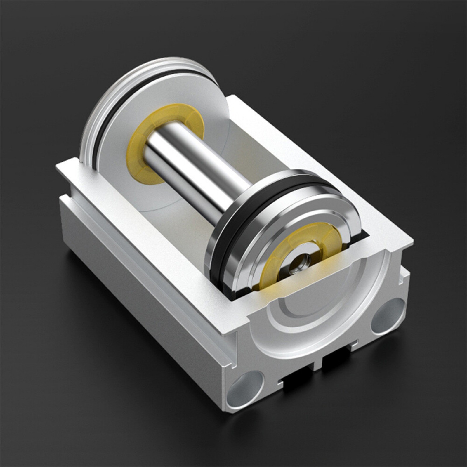 SDA63X5-X100 SDA63 Double Acting Without Magnet Pneumatic Small Thin Cylinder