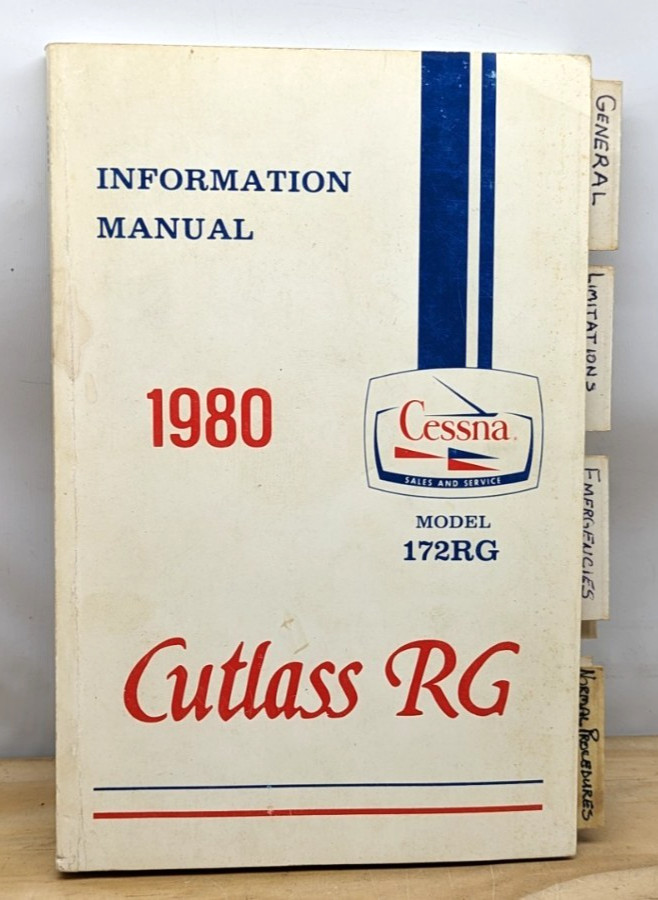 Cessna 1980 Cutlass RG Model 172RG Information Manual airplane guide