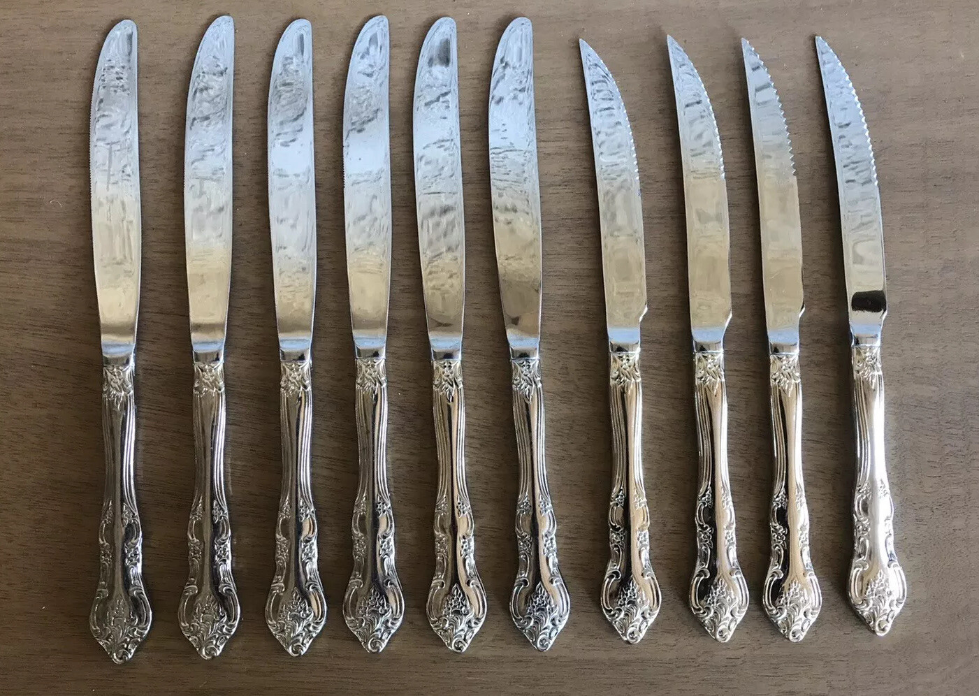 10pcs - RSVP. RXV2 Gold Electroplate Stainless 6/Dinner & 4/Steak Knives