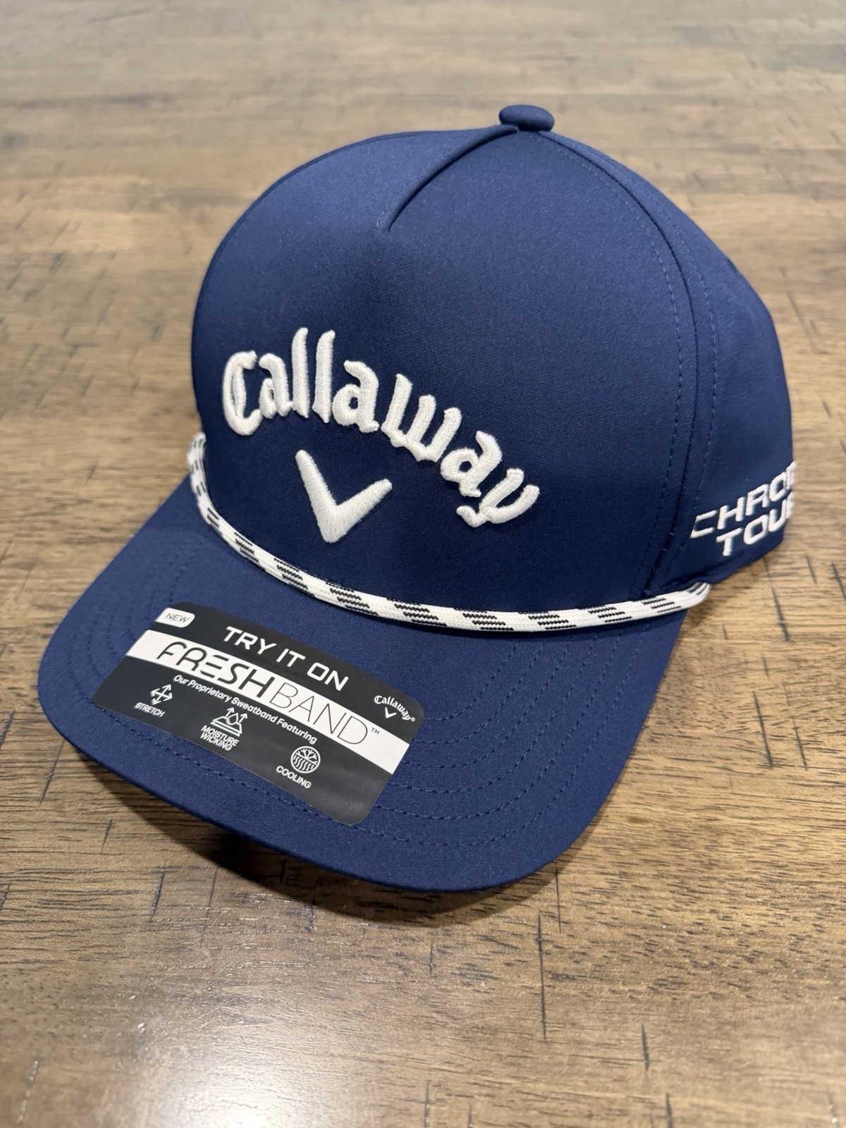 Callaway Navy Tour Authentic Mens Performance Pro Rope Adjustable Golf Hat