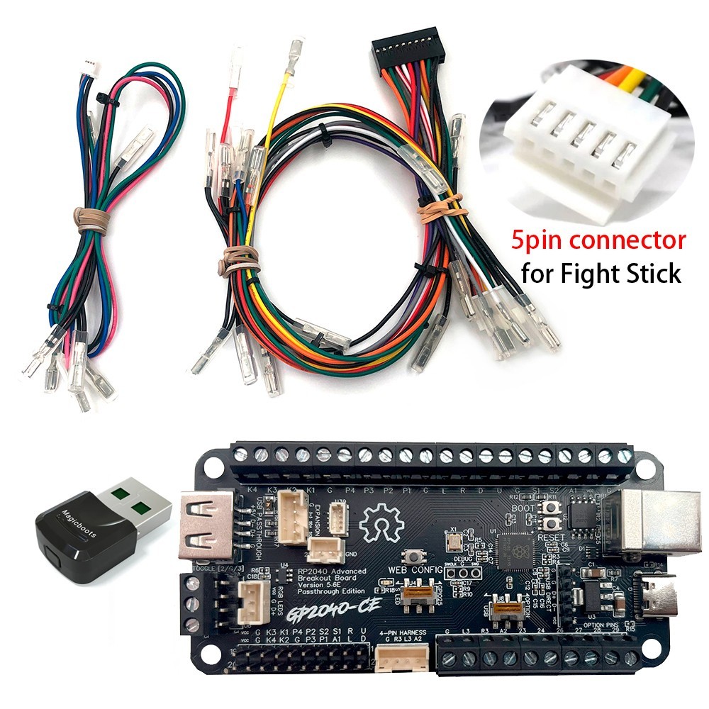RP2040 Advanced Breakout Board USB Passthrough Fighting Board for Arcade Hitbox