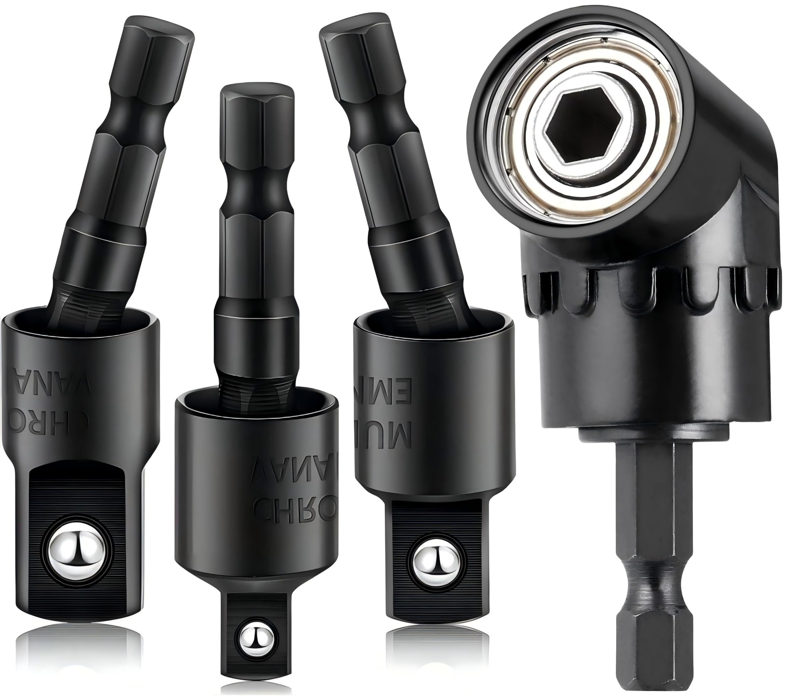 Right Angle Drill 105 Degree Screwdriver set One Size, 4 Black