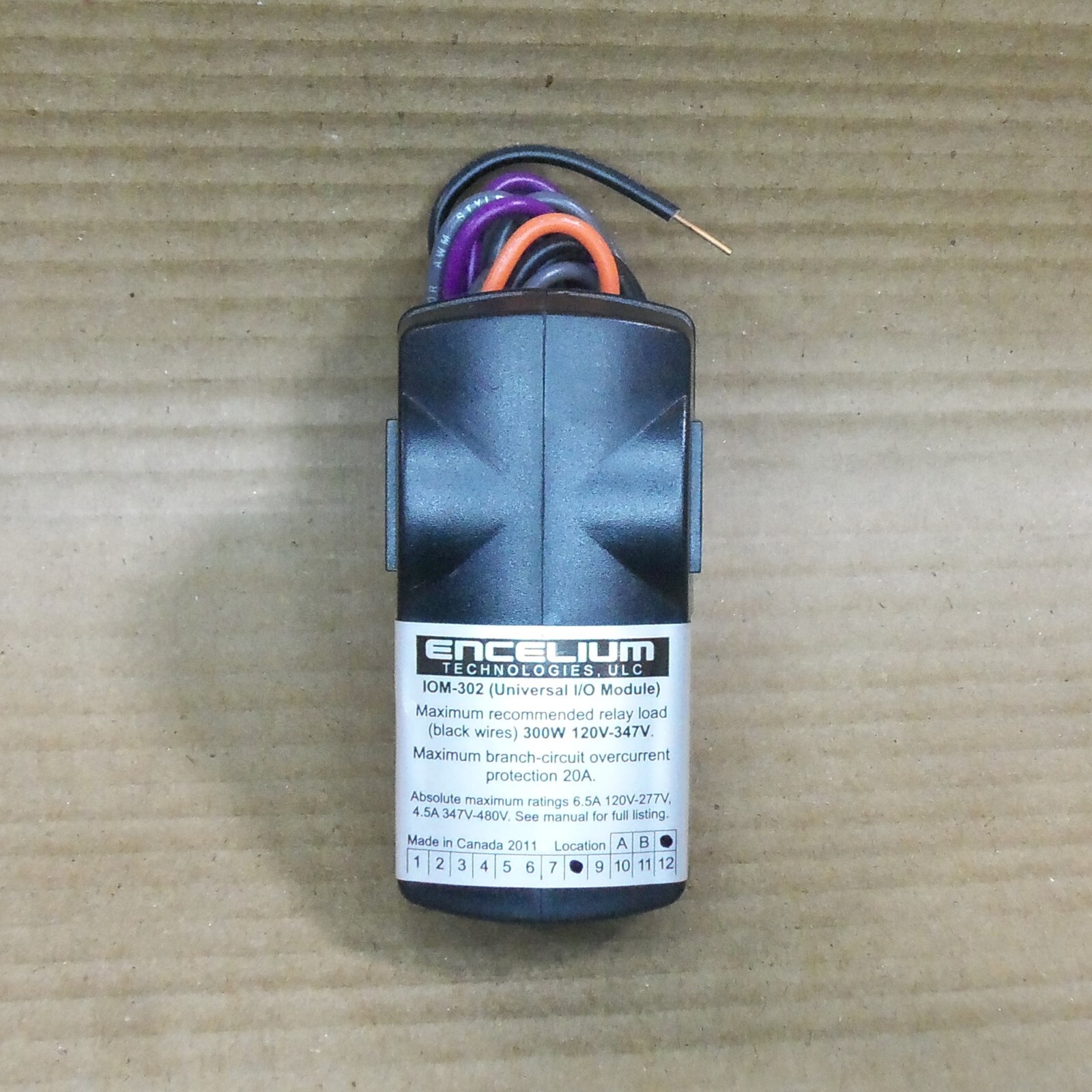 NEW ENCELIUM IOM-302 UNIVERSAL I/O MODULE 6.5A MAX RELAY LOAD 300W 120V-347V
