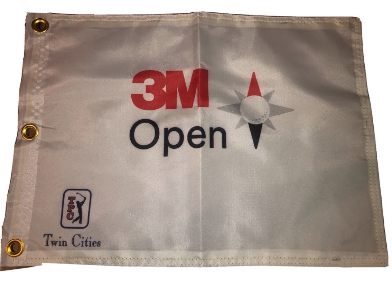 PGA TOUR 3M OPEN TPC TWIN CITIES PIN FLAG WITH GROMMETS FREE SHIP AUTOGRAPHS