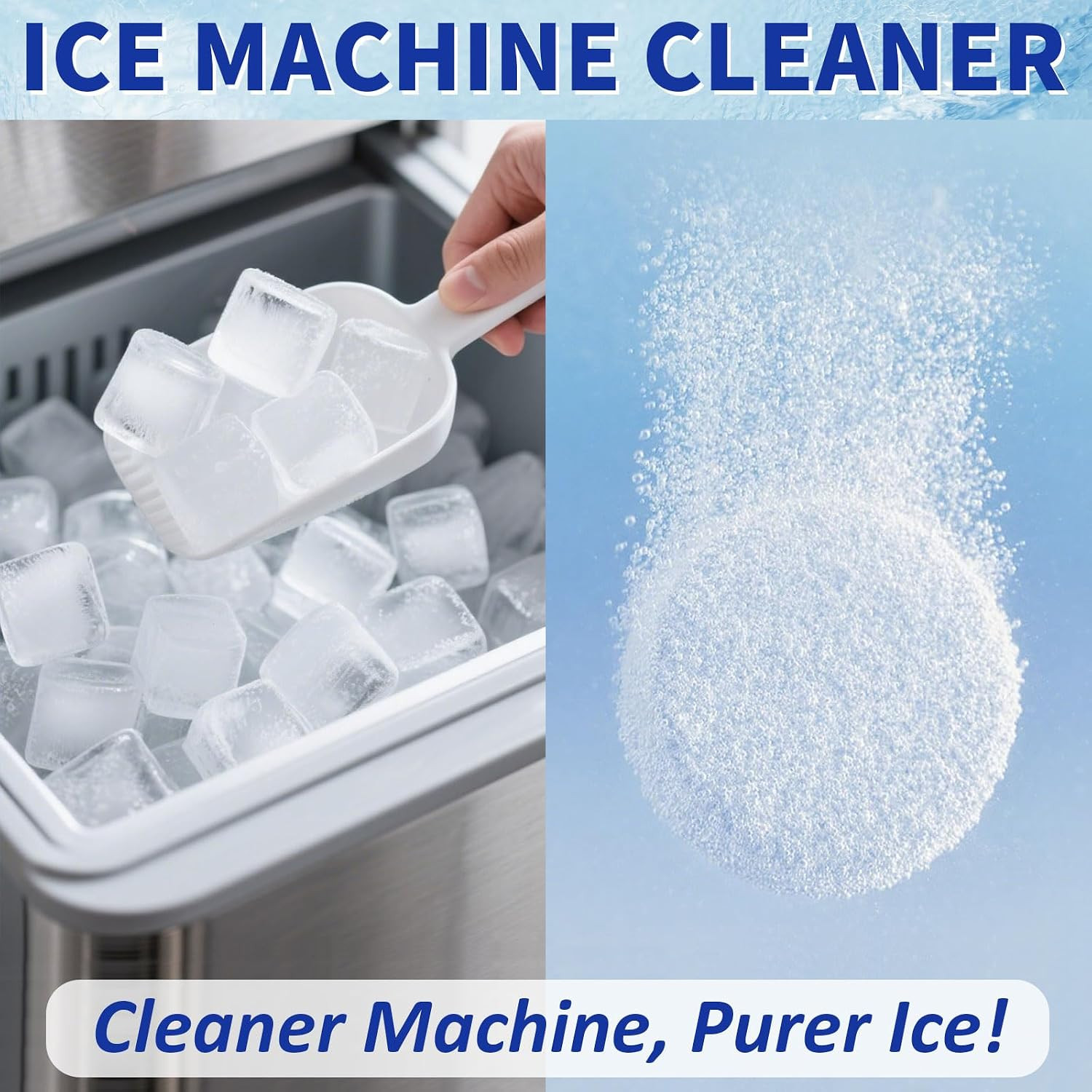 Ice Machine Cleaner Maker and Descaler - 24 Ice Maker Cleaner Tablets Compatible
