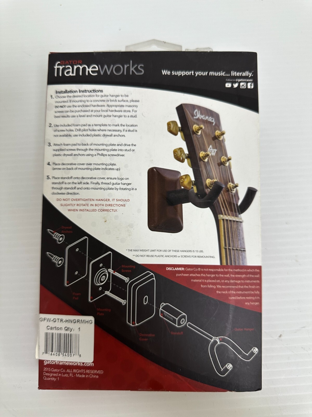 Gator Frameworks Guitar Hanger