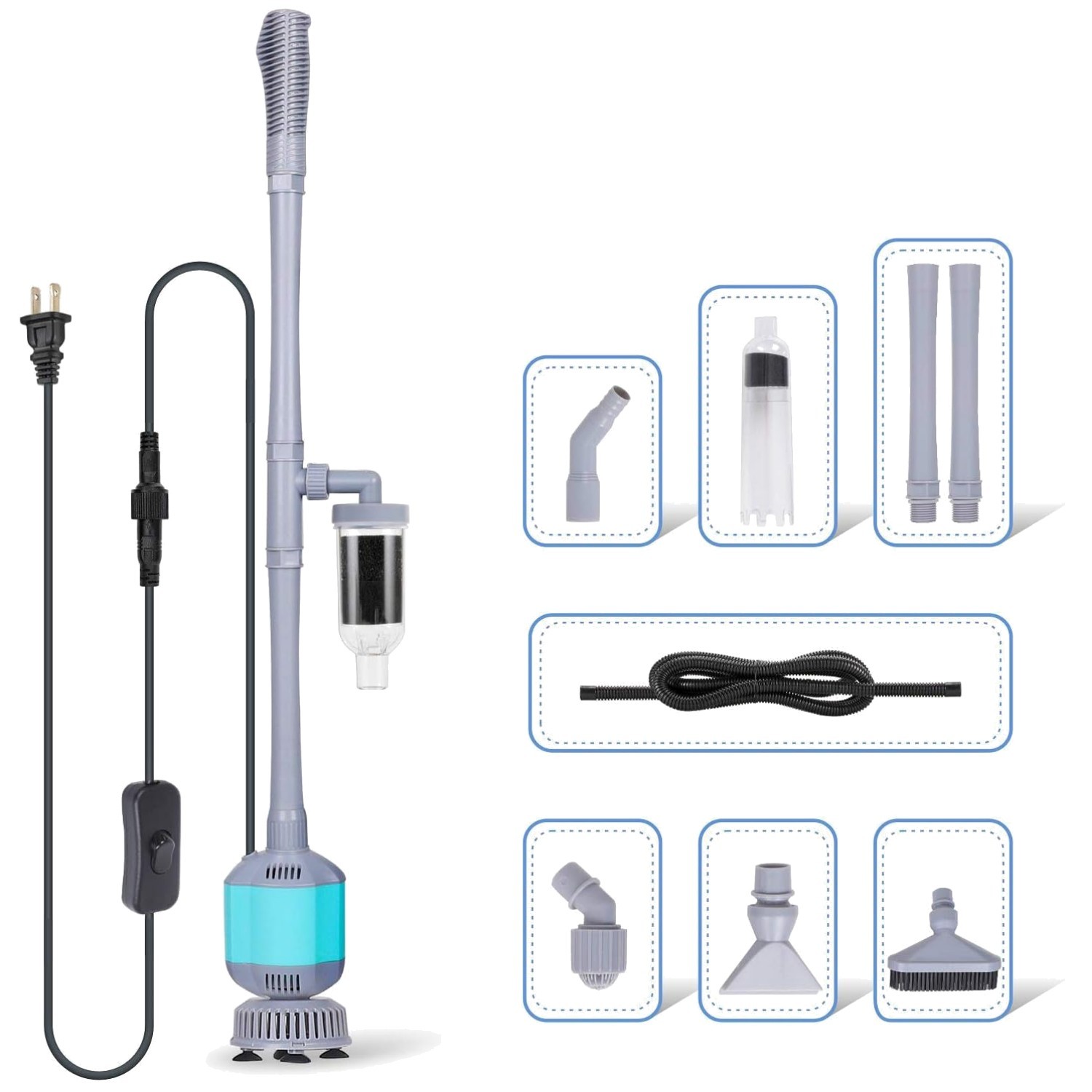 5-in-1 Electric Aquarium Gravel Cleaner 360GPH